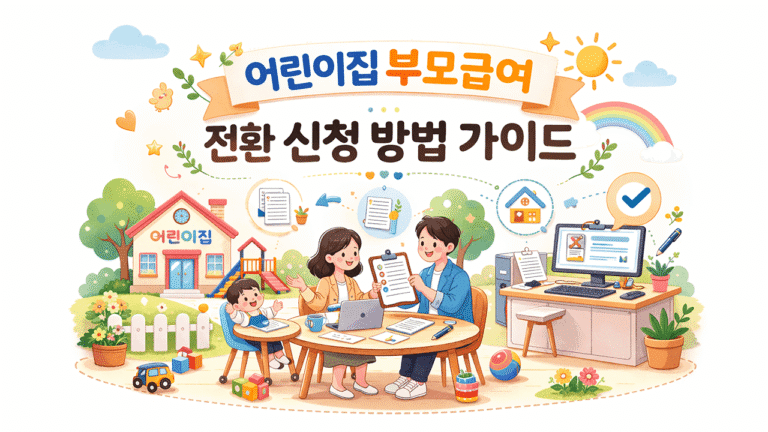 어린이집 부모급여 전환 신청 방법 안내