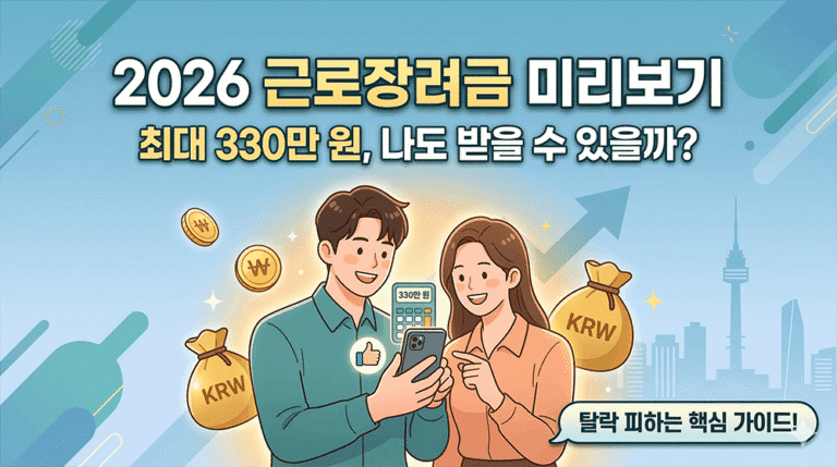 2026년 근로장려금 미리보기 포스팅 메인 이미지