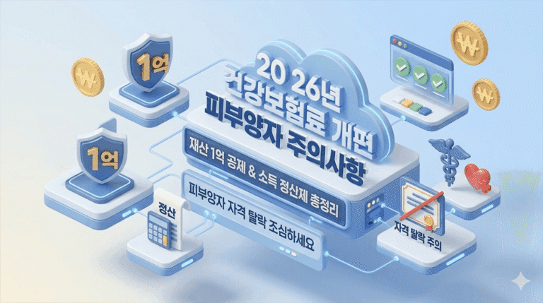 2026년 건강보험료 부과 체계 개편 안내 인포그래픽