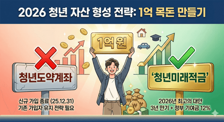 2026 청년미래적금 vs 청년도약계좌 종료 비교, 1억 목돈 전략
